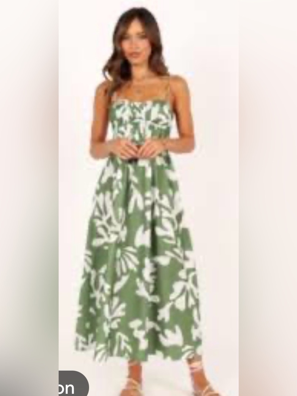 NWT Entro Green Floral Tiered Maxi dress Women's
